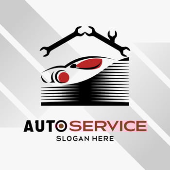 car automotive logo design in creative abstract style with house icon in unique style. Fast and Speed logo template vector. automotive logo premium illustration vector