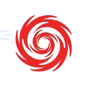 Hurricane symbol. Typhoon, storm, twister, vortex illustration design in abstract style. vector