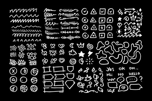 Arrow Doodle Vector Illustration Set Stock Vector art