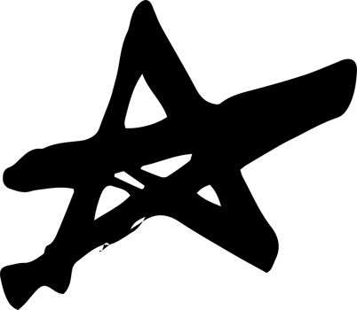 star symbol design elements. ink brush stroke illustration. line stroke element on isolated background. png