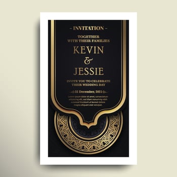 Elegant mandala wedding invitation card template design vector
