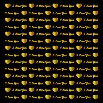 golden mockups.  vector seamless pattern with hearts