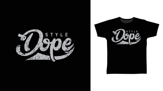 Dope style typography t shirt design vector