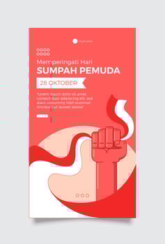 Indpnesian Sumpah Pemuda Day vector