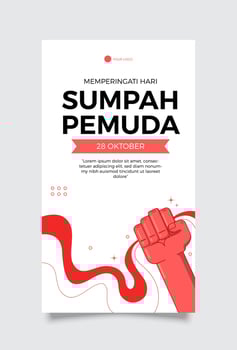 Indpnesian Sumpah Pemuda Day vector