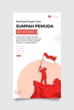 Indpnesian Sumpah Pemuda Day vector