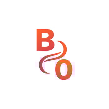 BO gradient logo for your company vector