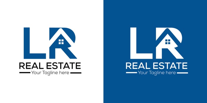 LR real estate logo vector