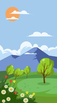 Wallpaper Nature landscape vector