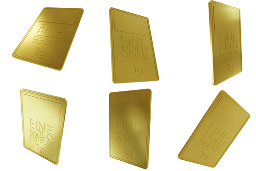3d gold pieces weighing 1 gram png