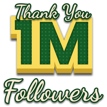 1M Followers Celebration 3D Text Design. png