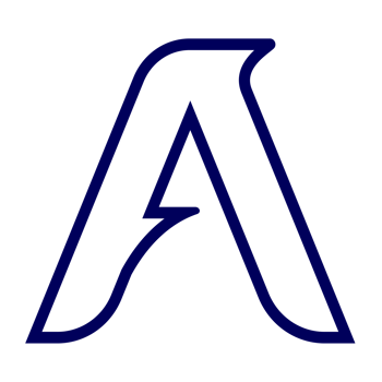 Letter A abstract logo. Flat capital letter A, abstract logo icon, PNG image with transparent background.