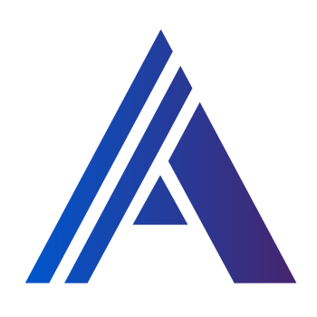 Letter A abstract logo. Flat capital letter A, abstract logo icon, PNG image with transparent background.