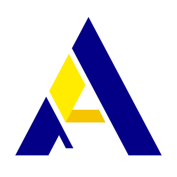 Letter A abstract logo. Flat capital letter A, abstract logo icon, PNG image with transparent background.