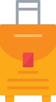 Travel Bag Flat Icon vector