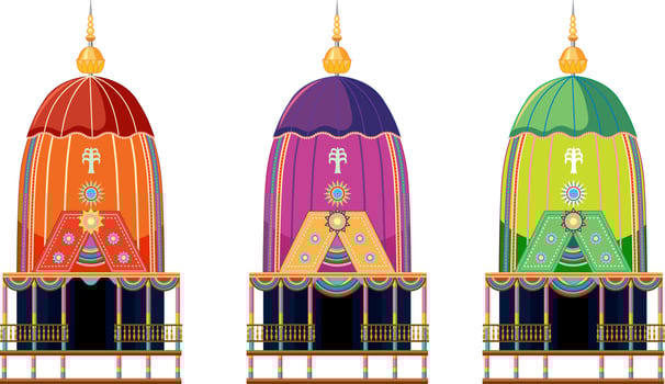 Ratha Yatra Hindu festival of India vector