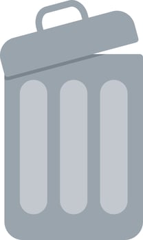 Bin Flat Icon vector