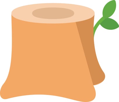 Stump Flat Icon vector