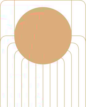 Minimal Macrame Illustration. Boho Line Decorative Vector Element