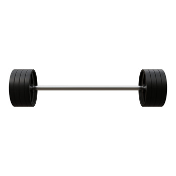 3D rendering illustration of a gym equipment plate and bar png