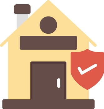 House Protection Flat Icon vector