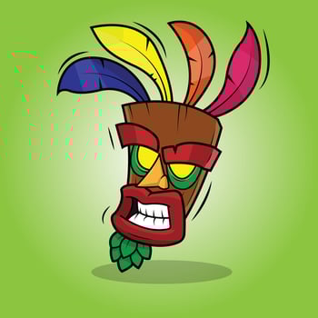 illustration of aku aku mask vector