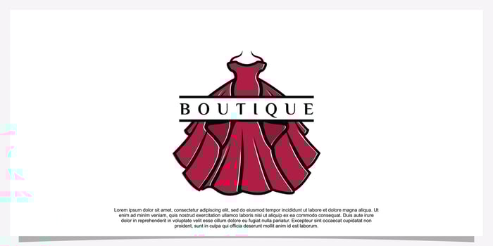Fashion boutique logo and store logo label emblem Premium Vector