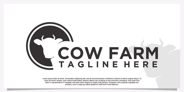 Vector of a cow head design on white background farm animal Premium Vector Part 1