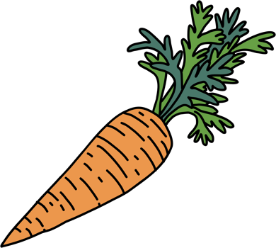 doodle freehand sketch drawing of carrot vegetable. png
