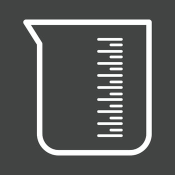 Beaker Line Inverted Icon vector