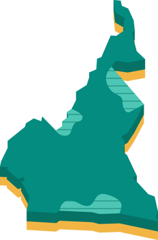 3d map of Cameroon png