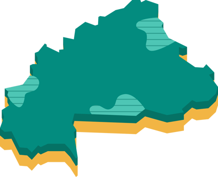 3d map of Burkina Faso png