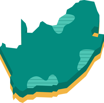 3d map of South Africa png