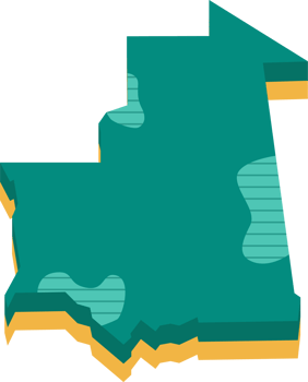 3d map of Mauritania png