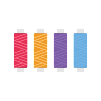 Sewing Thread Flat Illustration. Clean Icon Design Element on Isolated White Background vector