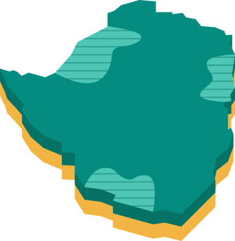 3d map of Zimbabwe png