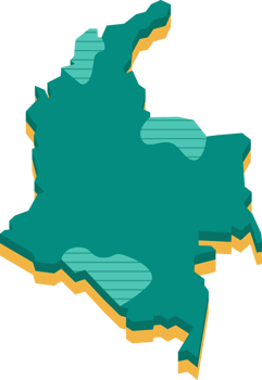 3d map of Colombia png