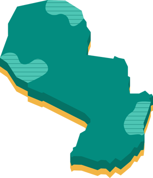 3d map of Paraguay png