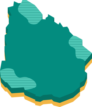 3d map of Uruguay png