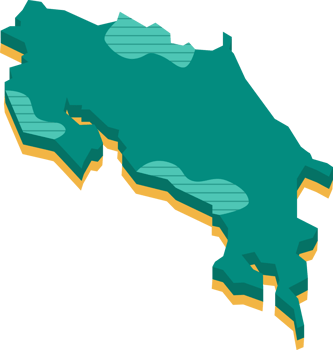 3d map of Costa rica png
