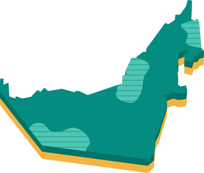 3d map of United Arab Emirates png