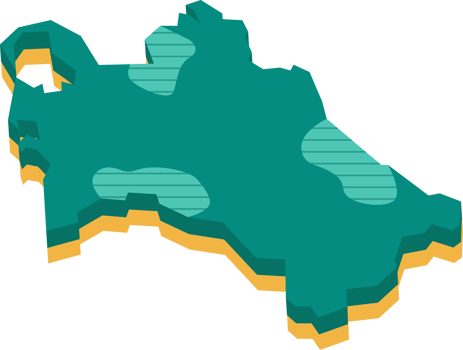 3d map of Turkmenistan png