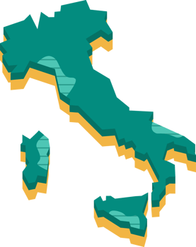 3d map of Italy png