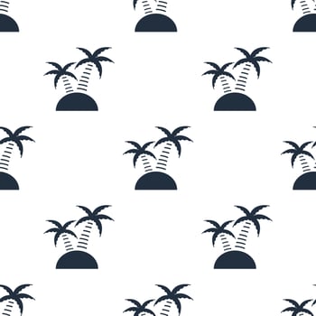 Seamless coconut tree pattern background, Vector and Illustration.