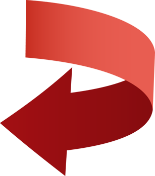 Red ribbon  arrow sticker png