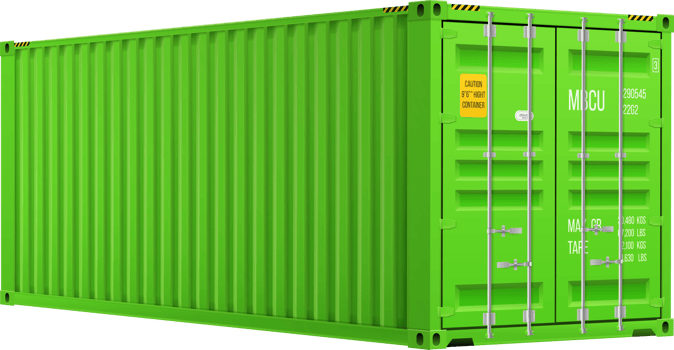 bright green cargo container png