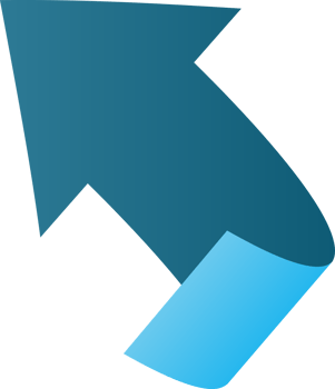 Blue ribbon  arrow sticker png
