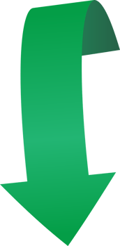 Green ribbon  arrow sticker png