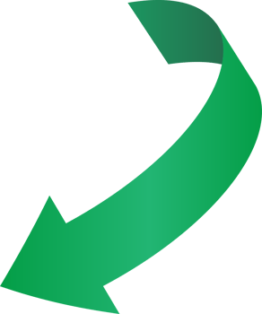 Green ribbon  arrow sticker png