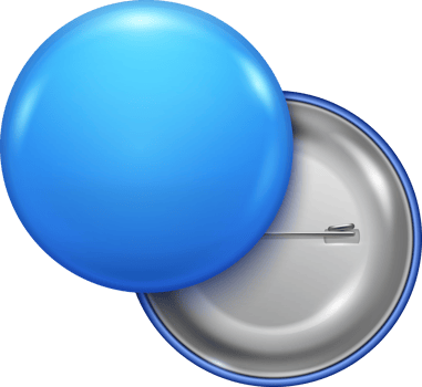 Blue blank  round badge png